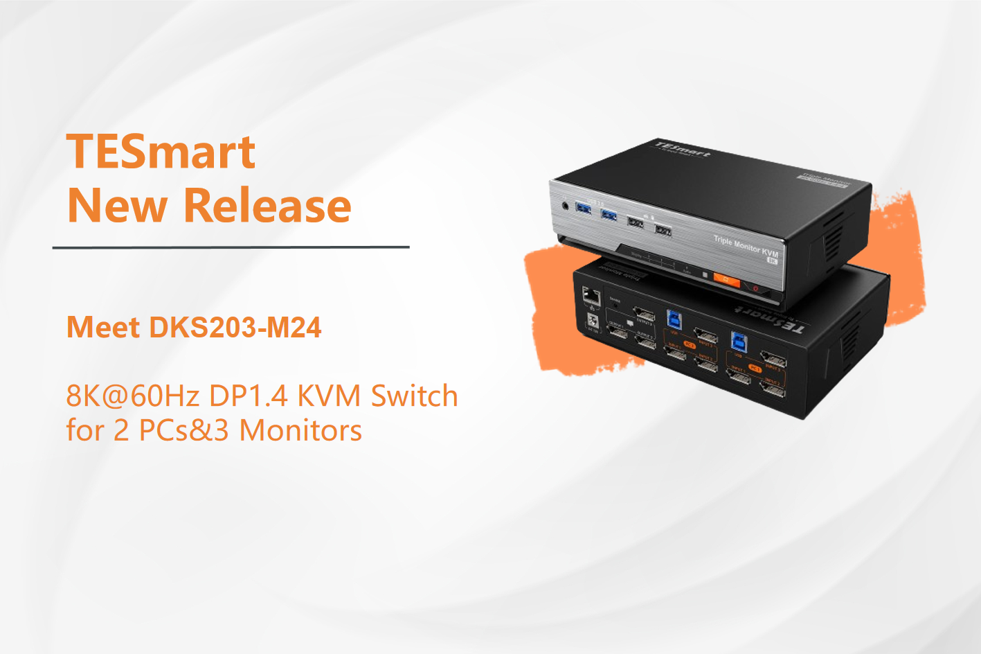DP 1.4 Triple 8K@60Hz KVM Switch Gaming Dock for 2 PCs 3 Monitors, w/ EDID, G-Sync FreeSync